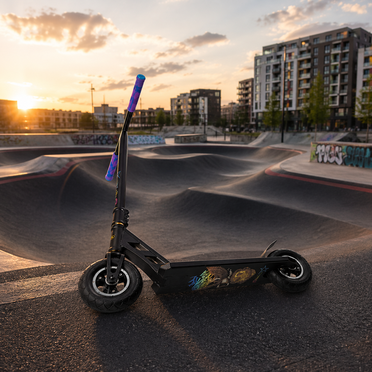 Koloběžka NKD Bullit Dirt Scooter, Černá, 100cm lifestyle 2